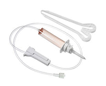 Load image into Gallery viewer, Secondary administration set, roller clamp(s) spin male luer lock with hanger Lot of 100