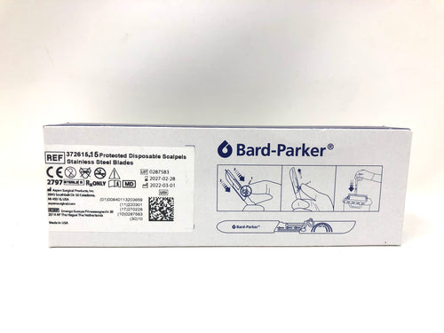 Safety Scapel Box of 10 Bard-Parker® #15 EXP 2027 FREE SHIPPING