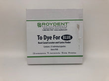 Load image into Gallery viewer, To Dye For Blue Root Canal Locator and Caries Finder Roydent Dental 25/Box
