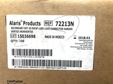 Load image into Gallery viewer, Secondary administration set, roller clamp(s) spin male luer lock with hanger Lot of 100