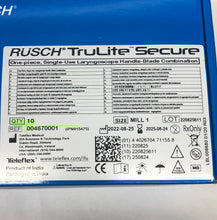Load image into Gallery viewer, Rusch Trulite Secure one piece Teleflex Laryngoscope Handle-Blade Miller 1 Box of 10
