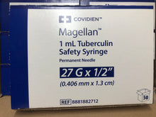 Load image into Gallery viewer, 1 mL TB Safety Syringe 27 Gauge 1/2 Inch Needle 8881882712 EXP 2028 Case of 500