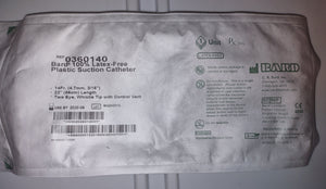 Bard 14 Fr. Plastic Suction Catheter 0360140 Case of 50