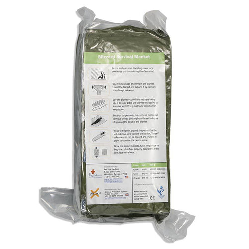 Blizzard Survival Medical Hypothermia Prevention Blanket BPS-01 Green