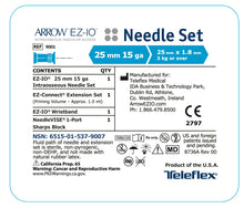 Load image into Gallery viewer, Arrow EZ-IO Manual Needle Set 25mm x 15ga
