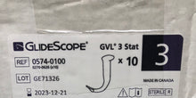 Load image into Gallery viewer, Glidescope Video Larygoscope GVL 3 Stat and GVL 4 Stat In Date Box of 10