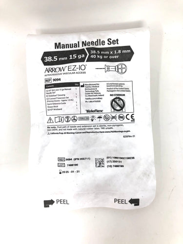 Arrow® EZ-IO® Manual Needle Set 38.5 mm x 15ga REF. 9094 EXP. 2025