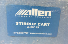 Load image into Gallery viewer, Allen Medical Systems Stirrup Cart  with Stirrups Model A-30015