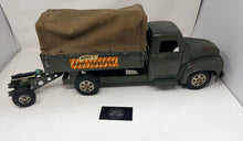 Load image into Gallery viewer, Vintage Buddy L Army Transport Truck with Canopy &amp; Cannon