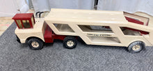 Load image into Gallery viewer, Vintage Mighty Tonka Car Carrier Pressed Steel Toy Truck