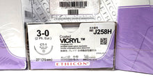 Load image into Gallery viewer, Ethicon Coated Vicryl 3-0 Suture CT-1 Taperpoint 27" (J258H) - Box of 36 - 02/2028