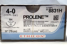 Load image into Gallery viewer, Ethicon Prolene Suture 8831H Size 4-0 SH Needle Box of 36 02/2028