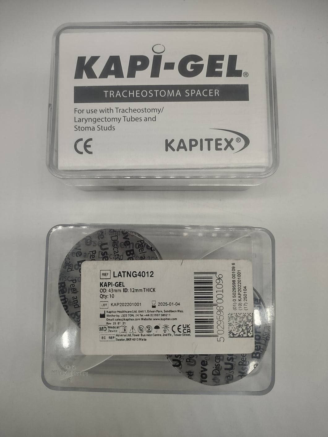 Kapi-Gel Tracheostoma Spacer 12 mm LATNG4012 Box of 10 By Atos Medical