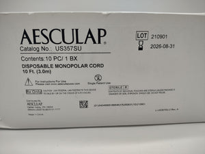 Monopolar Cord Disposable AESCULAP US357SU Case of 10 Exp. 2026