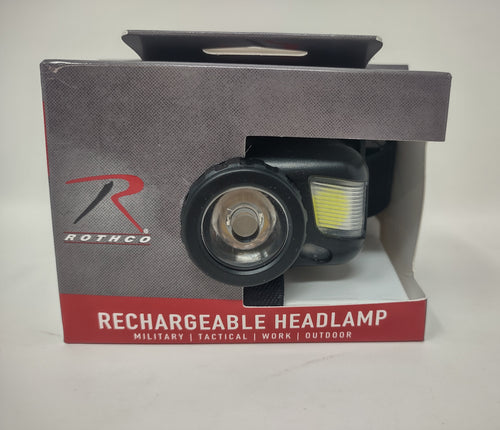 Rechargeable 600 Lumen Led Headlamp Motion Sensor 5 Light Modes Rothco