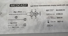 Load image into Gallery viewer, MedEasy Soft Tissue Semi-Automatic Biopsy Needles - 20cm (Lot Packages)