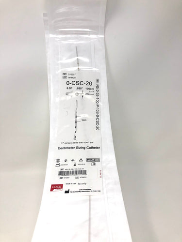 Centimeter Sizing Catheter 0-CSC-20 Cook Medical G12357 5/2025