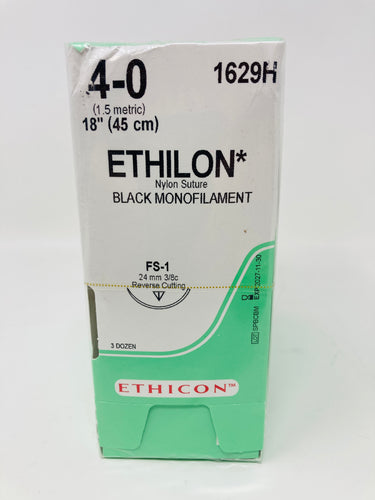 Ethilon 1629H Black Monofilament Nylon Suture