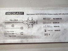 Load image into Gallery viewer, Medeasy Soft Tissue Semi-Automatic Biopsy Needle – 18g x 20cm - Lot of 4 – REF ML18200-K0 12/2027 &amp; 01/2029