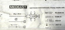 Load image into Gallery viewer, Medeasy Soft Tissue Semi-Automatic Biopsy Needle – 18g x 20cm - Lot of 4 – REF ML18200-K0 12/2027 &amp; 01/2029