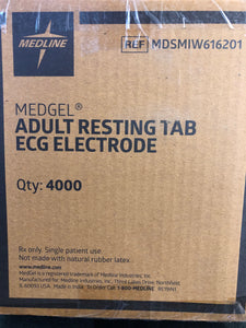 MedGel Adult Resting Tab ECG Electrodes Case of 4000 By Medline MDSMIW616201