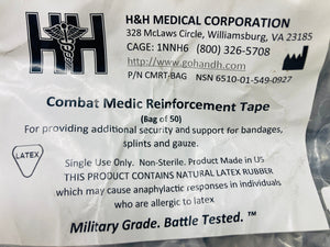 Case of 600 Rolls  H&H Combat Medic Reinforcement Tape (Copy)