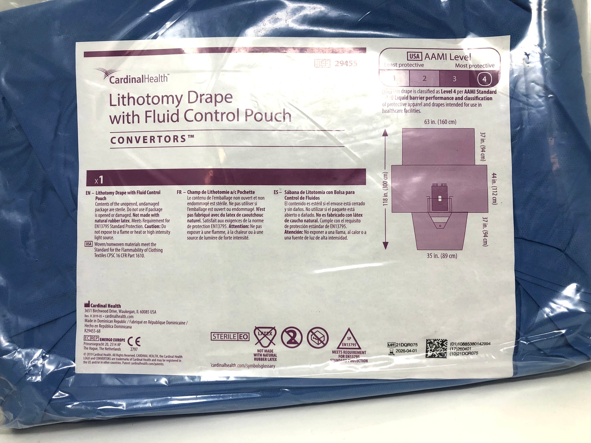 Absorbent Drape Lithotomy Drapes with Absorbent reinforcement Fluid Control Pouch Card ...