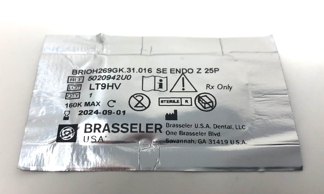 Brasseler Burs BRIOH269GK.31.016 BrioCut Safe End Endo Z 25P Lot of 12