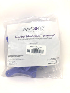 Impression Trays Keystone Ind Low Med #4 Edentulous Tray Aways Disposable