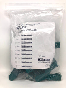 Perforated Sm Low #6 Green Disposable Impression Tray 12/PK Benco Dental™
