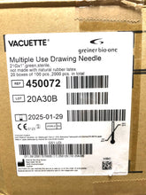 Load image into Gallery viewer, Vacuette Multiple Use Drawing Needle 21G X 1 Greiner Bio-One Case of 2000 or Box of 100