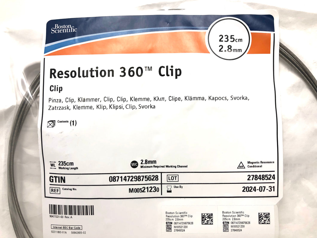 Resolution 360 Hemostatic Clip M00521230 Boston Scientific Short Dated