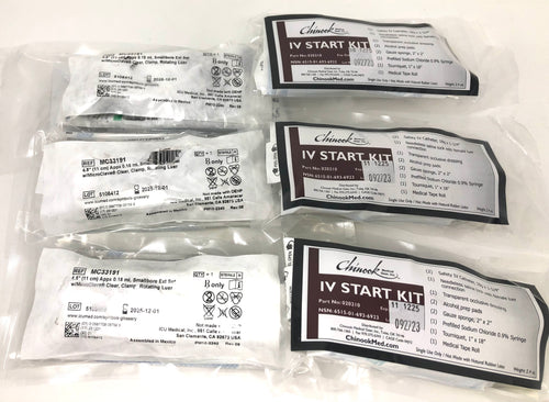 IV Start Kit with Catheter, 18Ga Chinook Medical Gear EXP 12/01/2025 Lot of 6