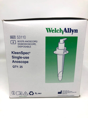 Welch Allyn 53110 KleenSpec Single Use Anoscope Box of 25