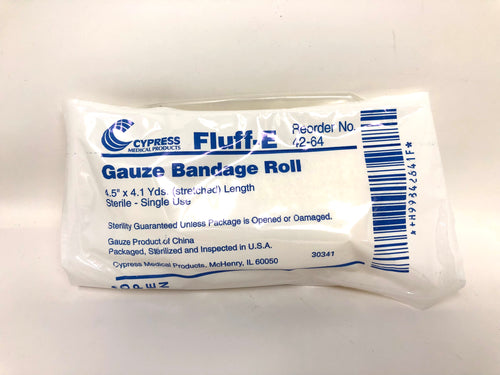 Fluff-E Gauze Sterile Bandage Roll Case of 100 Cypress Medical Products