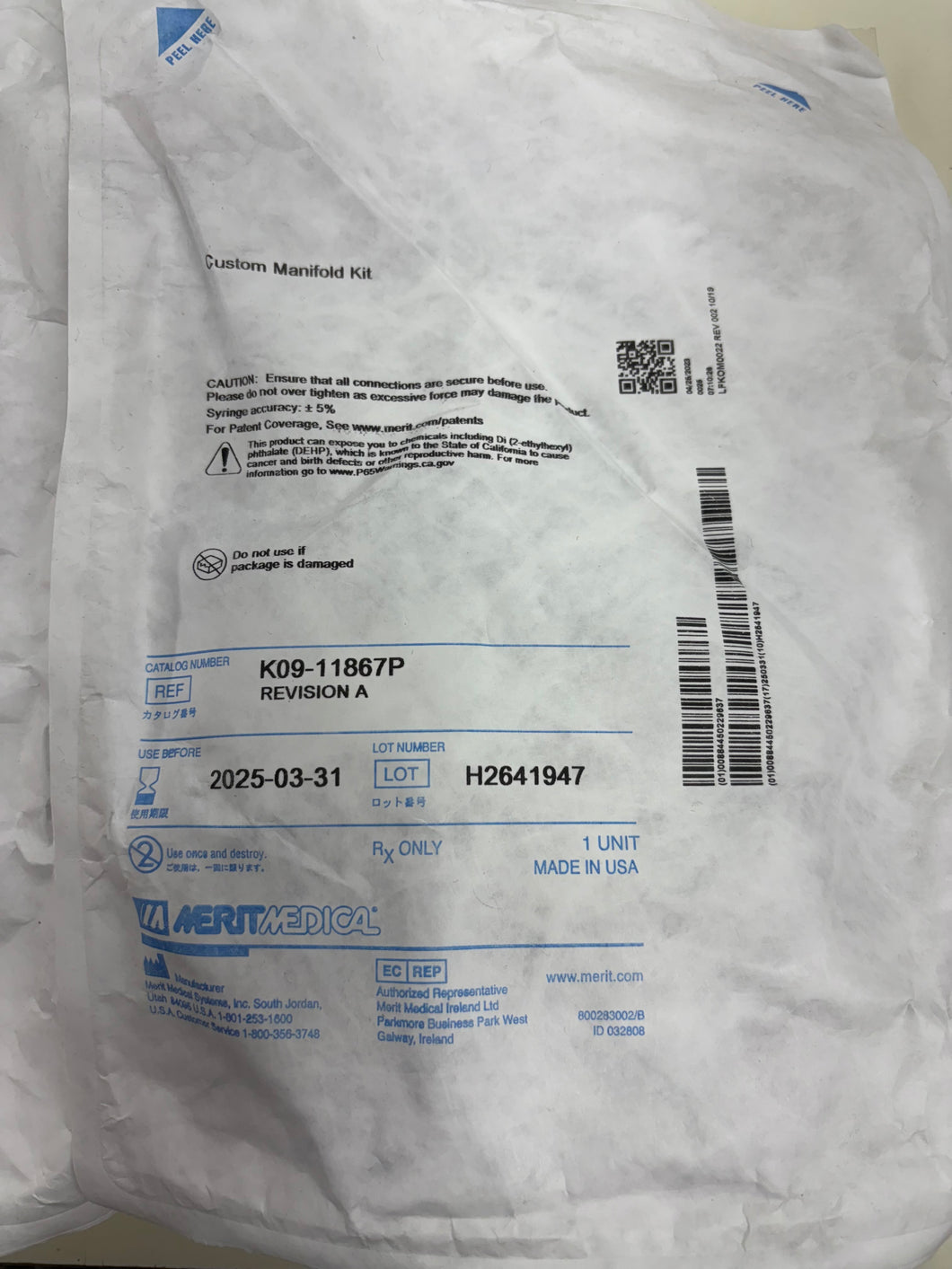 Cardiac Catheterization 4 Port Manifold Kit