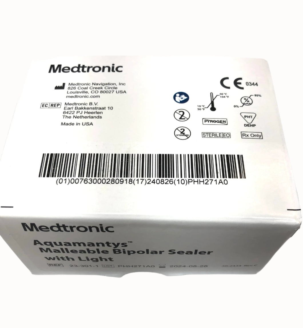 Medtronic 23-301-1 Aquamantys Malleable Bipolar Sealer w/Light