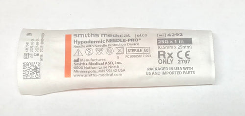 Blood Draw Hypodermic Safety Needle-Pro 25G x 1