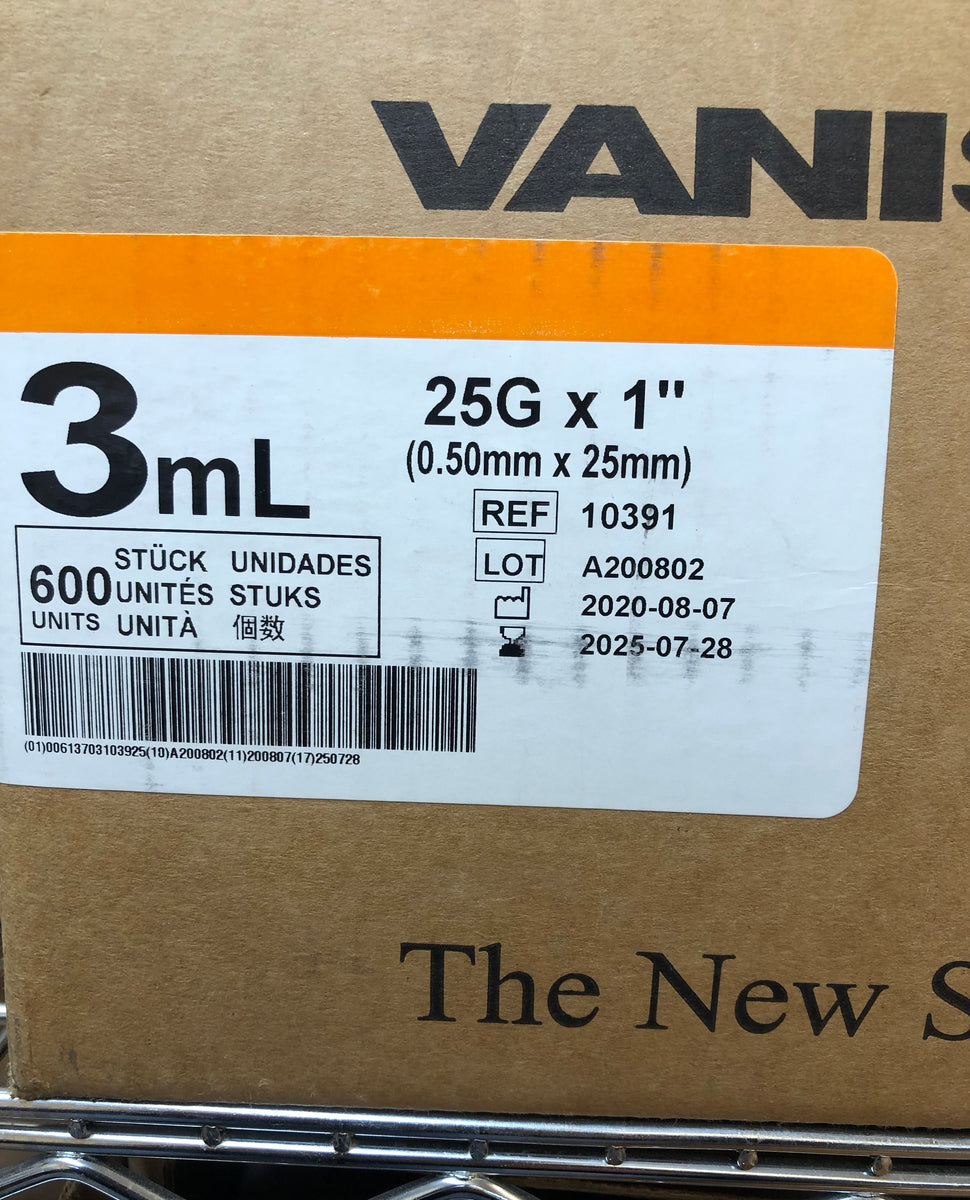 VanishPoint® Syringe with Hypodermic Needle Case of 600 3mL – Ma Deuce ...