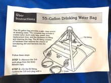 Load image into Gallery viewer, FSS 55 Gallon Sling Drinking Waterbag w/ 3 Plastic Liners Helicopter/Vehicle Transport