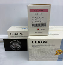 Load image into Gallery viewer, LEKON Sterile Traditional Acupuncture Needles - 34G x 1.0" (800 Count)