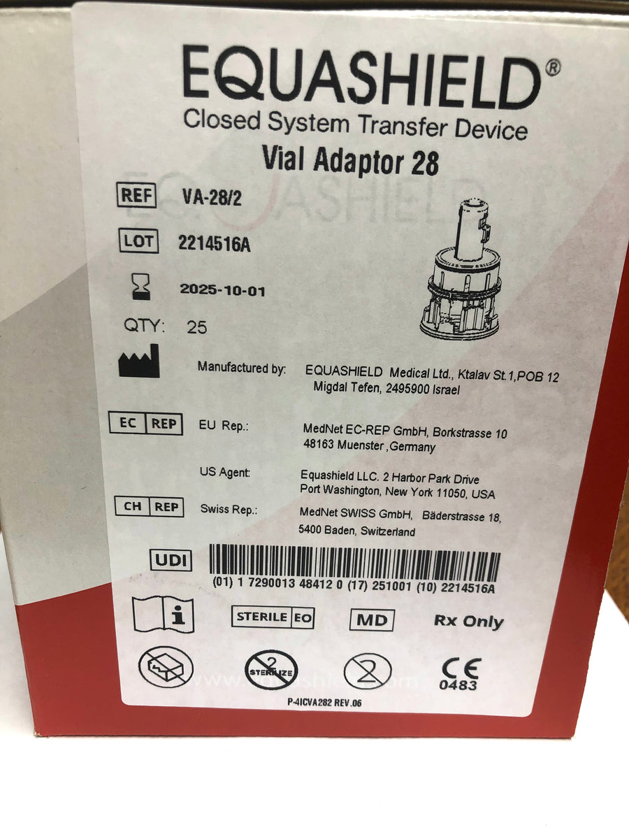 EQUASHIELD Vial Adaptor 28mm Case of 100 VA-28/2 – Ma Deuce Trading Post