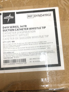 14 Fr Whistle Tip Single Sterile Open Suction Catheter Straight Pack DYND41902 100/Box