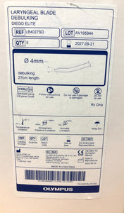 Olympus Laryngeal Blade Diego Elite LB4027SD 4mm Debulking 27cm L 5/Box EXP 9/2027 (Copy)
