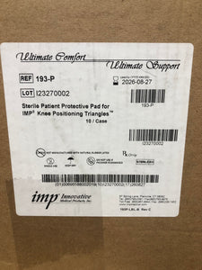 Sterile Patient Protective Pad for IMP Knee Positioning Triangles Case of 10 EXP 8/2026