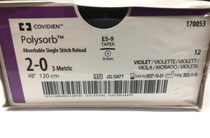 Covidien Endo Stitch™ PolySorb™ Absorbable Single Stitch Reload Sutures Box ox 12 EXP 2027