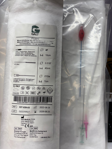 Stiffen Fluent Transitionless Micro-Introducer Kit-039-03 Lot of 10 EXP 08/2026 Galt Medical