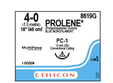 Load image into Gallery viewer, Ethicon Prolene Suture 8619G Blue Monofilament Size 5-0 C-1 Needle 12/Box EXP 02/2029