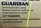 Guardian TAA80535 Aluminum Push-Button Crutches Adult Medium Lot of 4