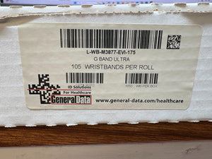 G-Band Ultra Thermal Identification Wristbands 1"X11" Box of 1,050